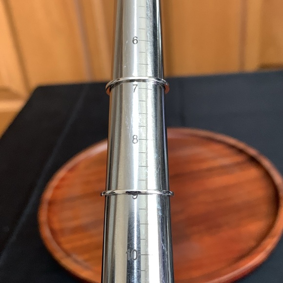 Sterling Silver Black CZ Sideways Cross Ring - Picture 6 of 7